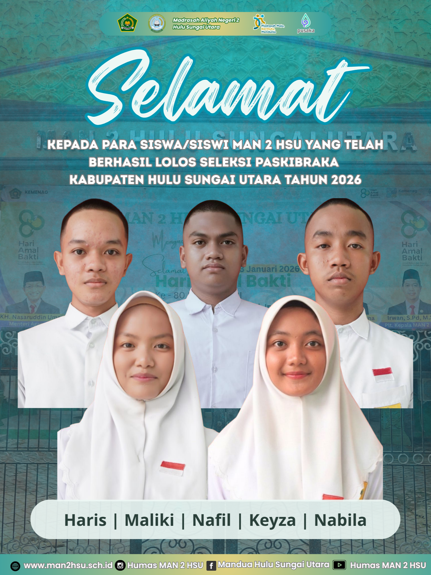 Siswa-Siswi Yang Lulus Paskibraka Kab. Hulu Sungai Utara Tahun 2026